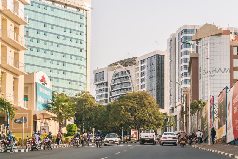 Kigali - June 14: Kigali is regarded as one of the cleanest cities in Africa with beautiful landscaping, spotless and orderly streets. June 14, 2016 Kigali, Rwanda. Kigali - June 14: Kigali is regarded as one of the cleanest cities in Africa with beautiful landscaping, spotless and orderly streets. June 14, 2016 Kigali, Rwanda