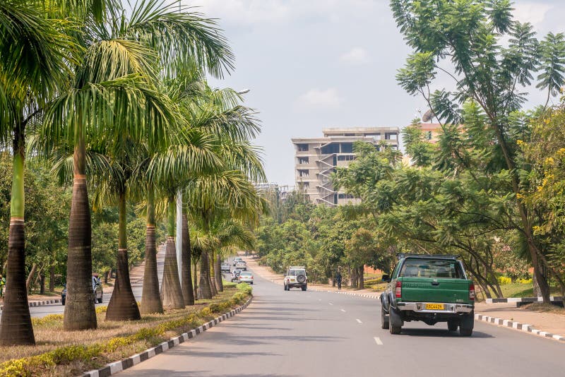 Kigali - June 15: Kigali is regarded as one of the cleanest cities in Africa with beautiful landscaping, spotless and orderly streets. June 15, 2016 Kigali, Rwanda. Kigali - June 15: Kigali is regarded as one of the cleanest cities in Africa with beautiful landscaping, spotless and orderly streets. June 15, 2016 Kigali, Rwanda