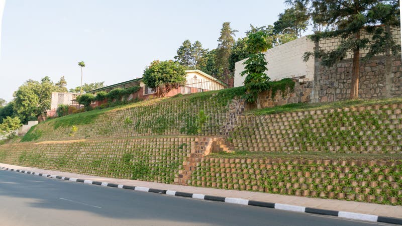 Kigali - June 14: Kigali is regarded as one of the cleanest cities in Africa with beautiful landscaping, spotless and orderly streets. June 14, 2016 Kigali, Rwanda. Kigali - June 14: Kigali is regarded as one of the cleanest cities in Africa with beautiful landscaping, spotless and orderly streets. June 14, 2016 Kigali, Rwanda