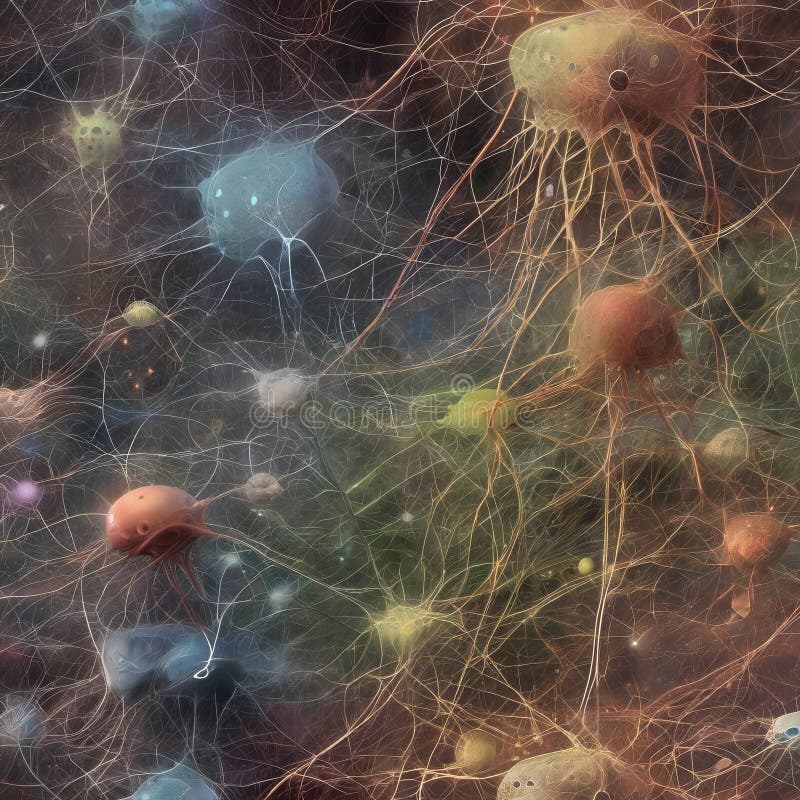 Eine digitale Abbildung eines neuronalen Netzwerks innerhalb eines Gehirns. lizenzfreie abbildung