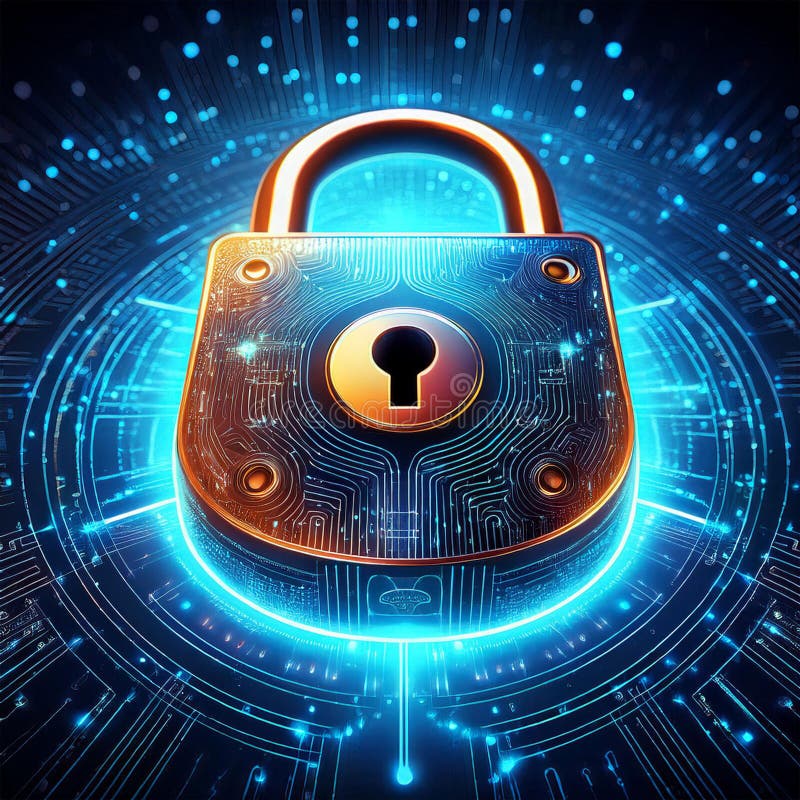 Eine digitale Padlock-Illustration generativ ai vektor abbildung