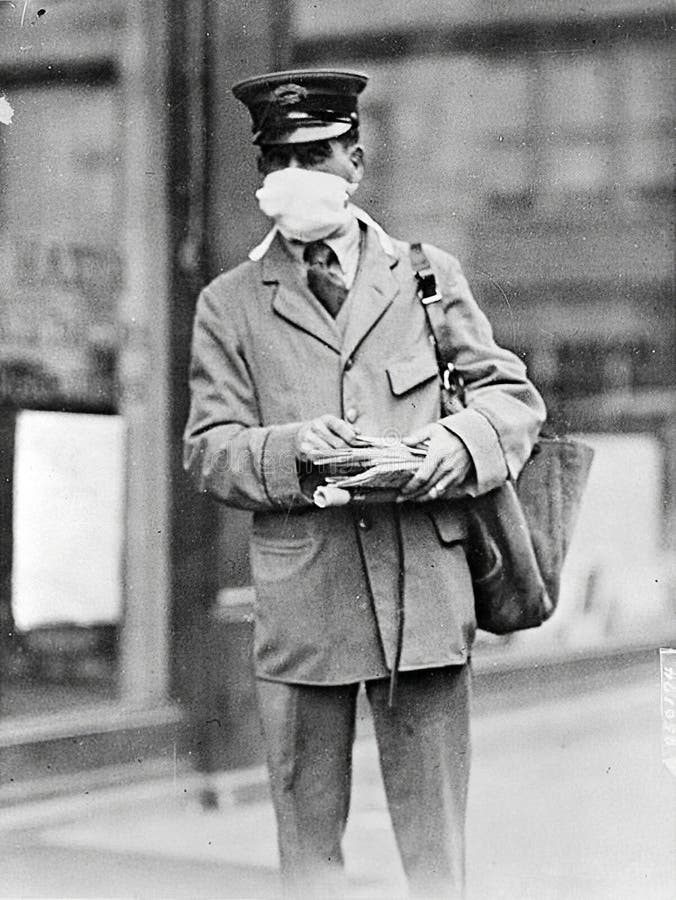 1918-1919 Eine Epidemie Der Spanischen Grippe Breitet Sich Weltweit Aus
