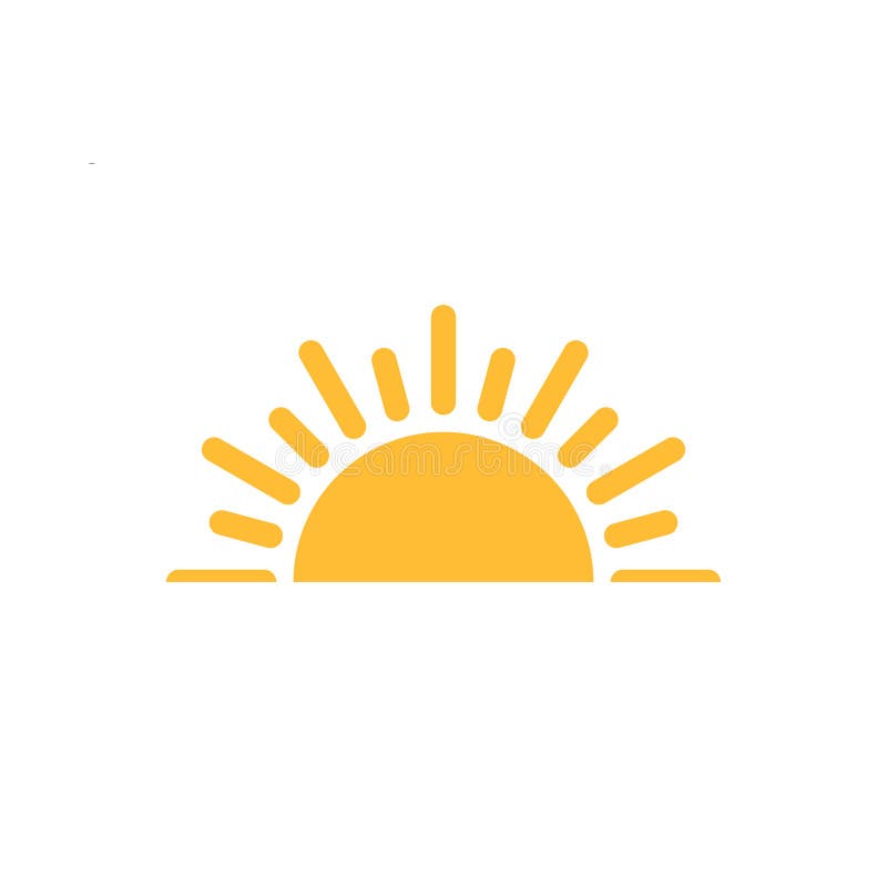 Eine halbe Sonne wird nach unten Grafikdesignlogowebsitesocial Medien Ikonenvektor-Sonnenuntergangkonzept für mobile App ui illust