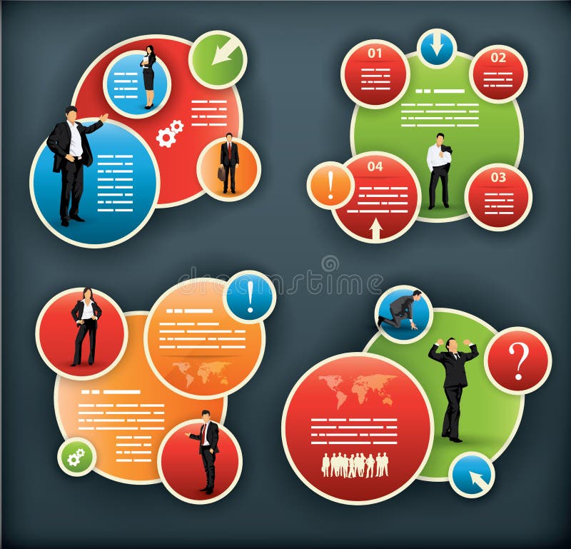 Eine infographic Schablone für Unternehmens- und Geschäft stock abbildung Eine infographic Schablone für Unternehmens- und Geschäft stock abbildung