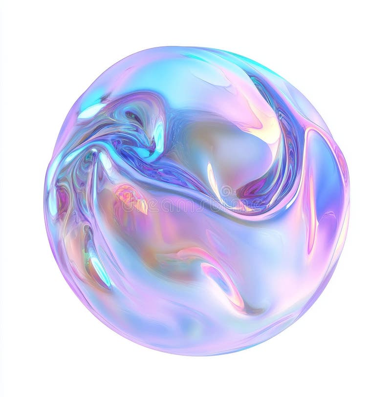 Eine isolierte Seifenblase mit transparentem Hintergrund. lizenzfreies stockfoto