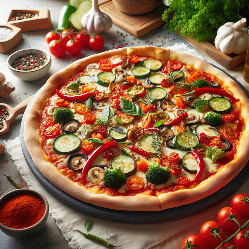 Eine köstliche italienische Salami Käse Pizza über einem Holzfeuer Pizza am Feuer schön dekoriert vier Käse Pizza lizenzfreie abbildung