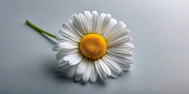 Eine zarte Wiese Daisy CloseUp Eine atemberaubende botanische flache Latte Perfekt für einen NatureInspired Banner oder Website He vektor abbildung