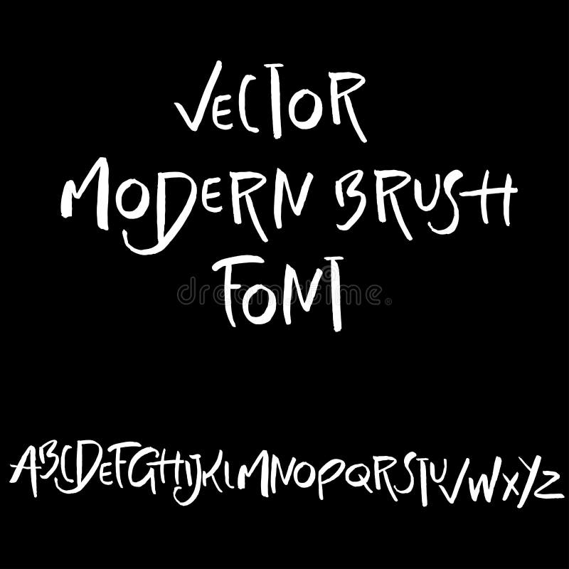 Einfache Alphabetbuchstaben. moderner Tintenguß des handdrawn Schmutzes. Vektorillustration. stock abbildung