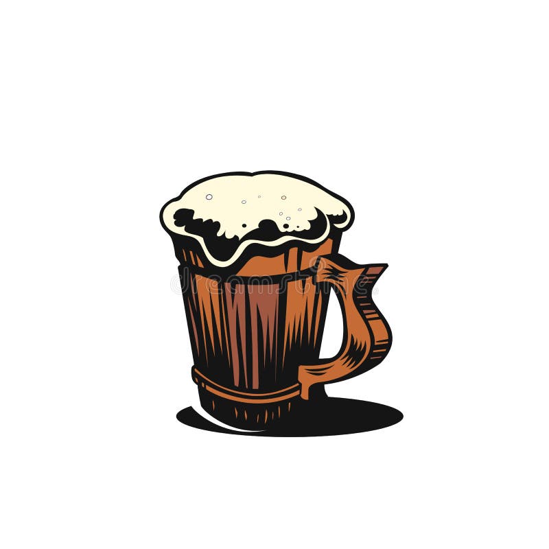 Einfache Bierkrugvektorillustration stock abbildung Einfache Bierkrugvektorillustration stock abbildung