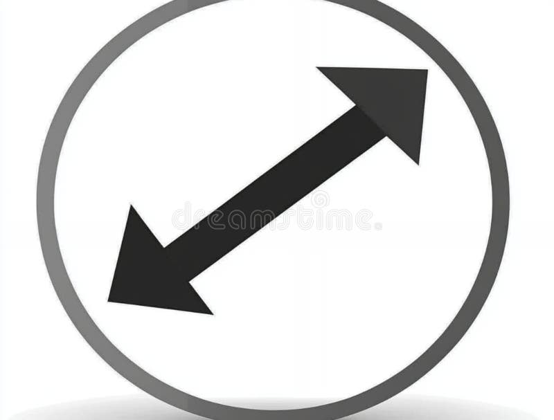 Einfache Diagonale Pfeile Modernes Grafikdesign Element ui ux app Web Icon graue Linie Form schwarz weiß vektor abbildung