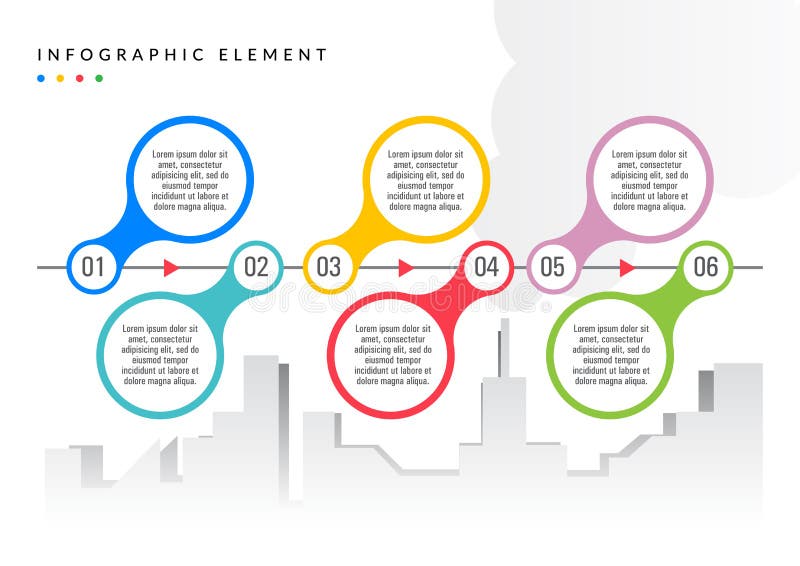 Einfache flache Farbe Infographic-Elements stock abbildung Einfache flache Farbe Infographic-Elements stock abbildung