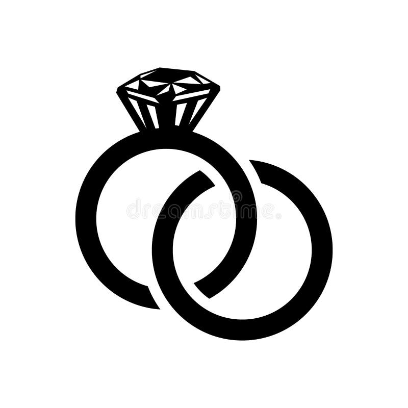 Einfache Ikone Der Eheringe Vektor Abbildung Illustration Von Gerade Jewelery