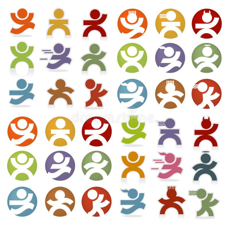 Einfache Personen-Symbole vektor abbildung