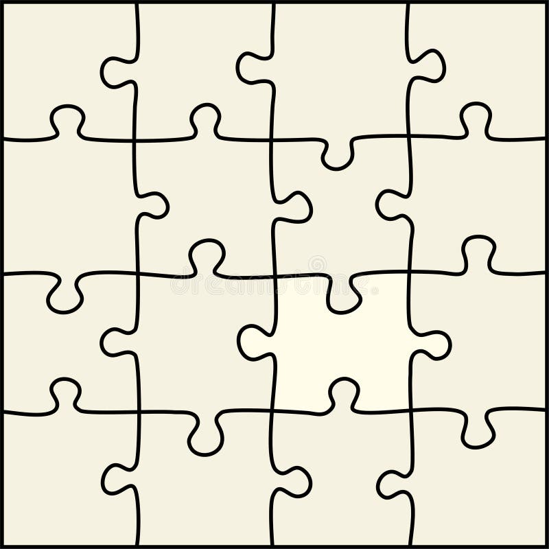 Einfache Puzzlespielstücke, die jedes trennen können vektor abbildung