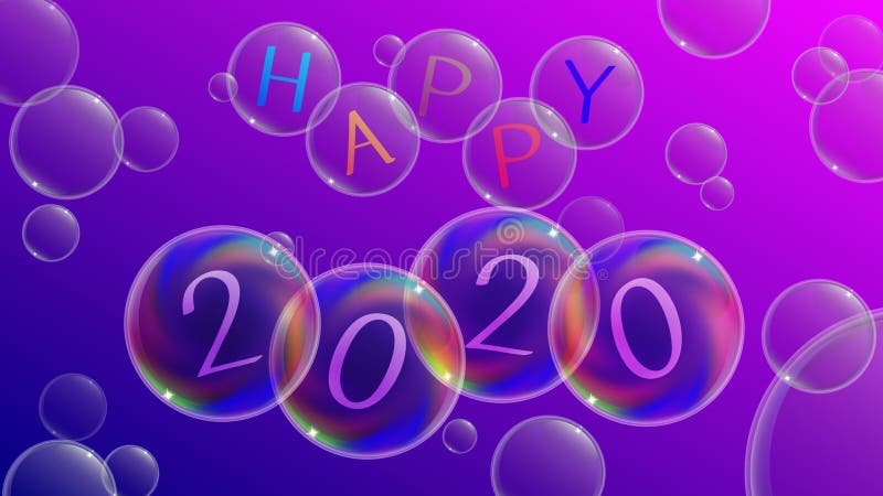 Einfache und träumerische Illustration für Silvesterabendfeier 2020 r vektor abbildung Einfache und träumerische Illustration für Silvesterabendfeier 2020 r vektor abbildung