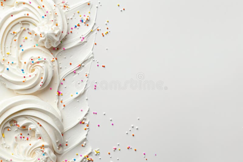 Einfache Vanille weißer Kuchen auf einem soliden hellrosa Hintergrund mit leerem Raum links lizenzfreie stockbilder