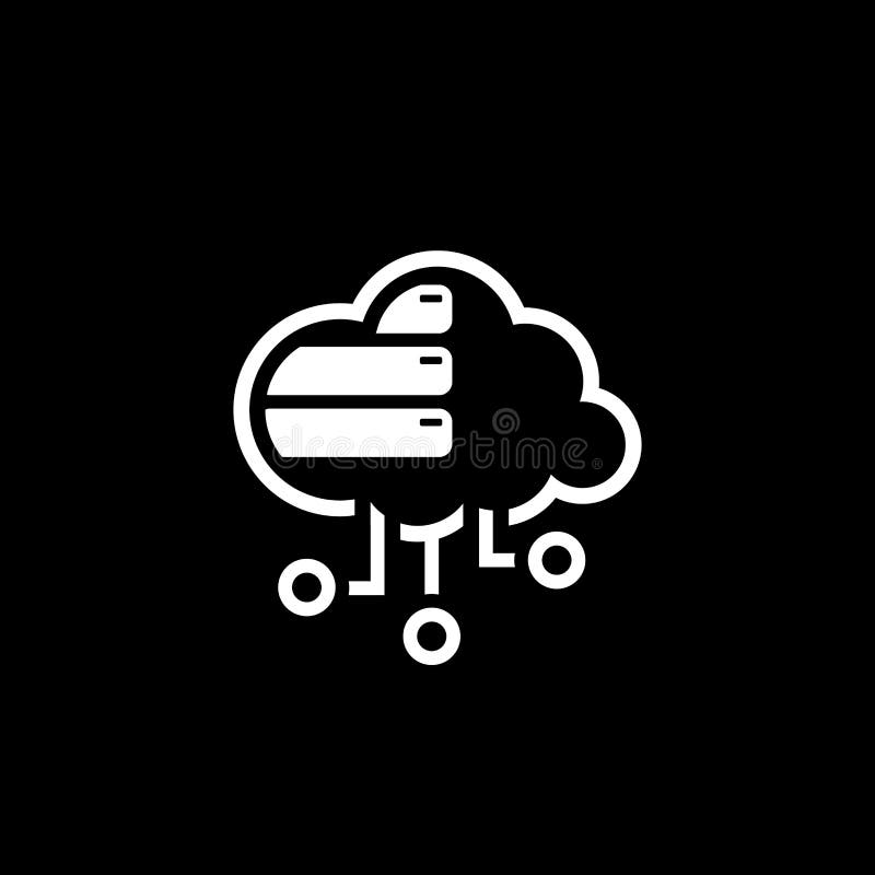 Einfache Wolken-Datenbank-Vektor-Ikone stock abbildung Einfache Wolken-Datenbank-Vektor-Ikone stock abbildung