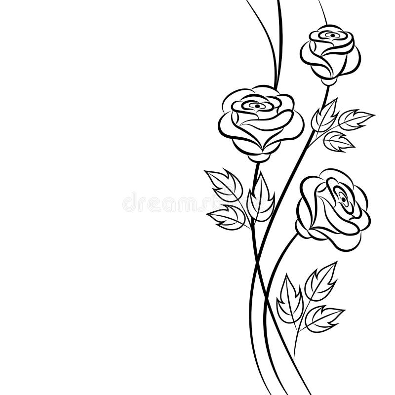 Einfacher Blumenhintergrund In Schwarzweiss Vektor Abbildung Illustration Von Schwarzweiss Blumenhintergrund