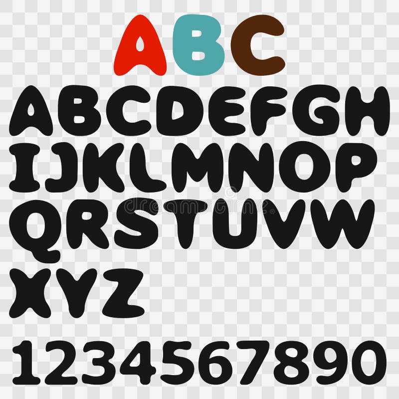 Einfaches Alphabet vektor abbildung