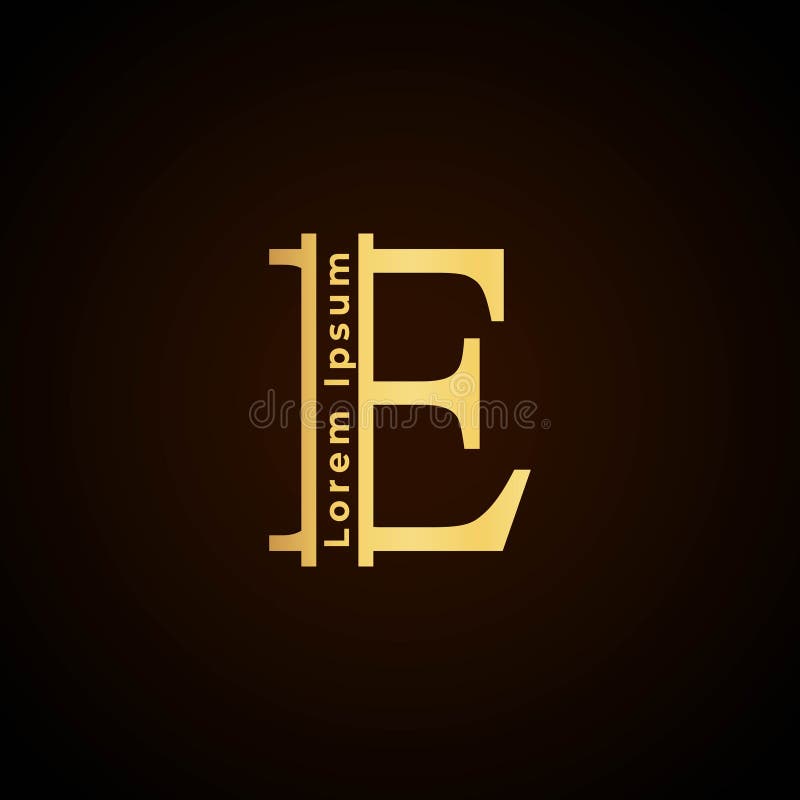 Einfaches Alphabet Logo kreatives Design goldenes Konzept vektor abbildung