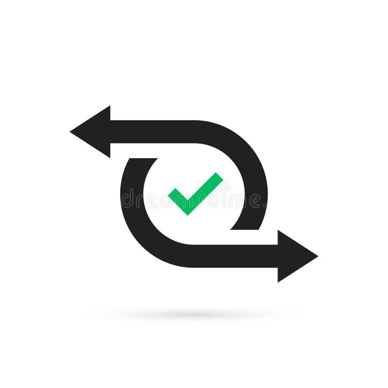 Einfaches Symbol für den Cashflow oder einfache Übertragung lizenzfreie abbildung