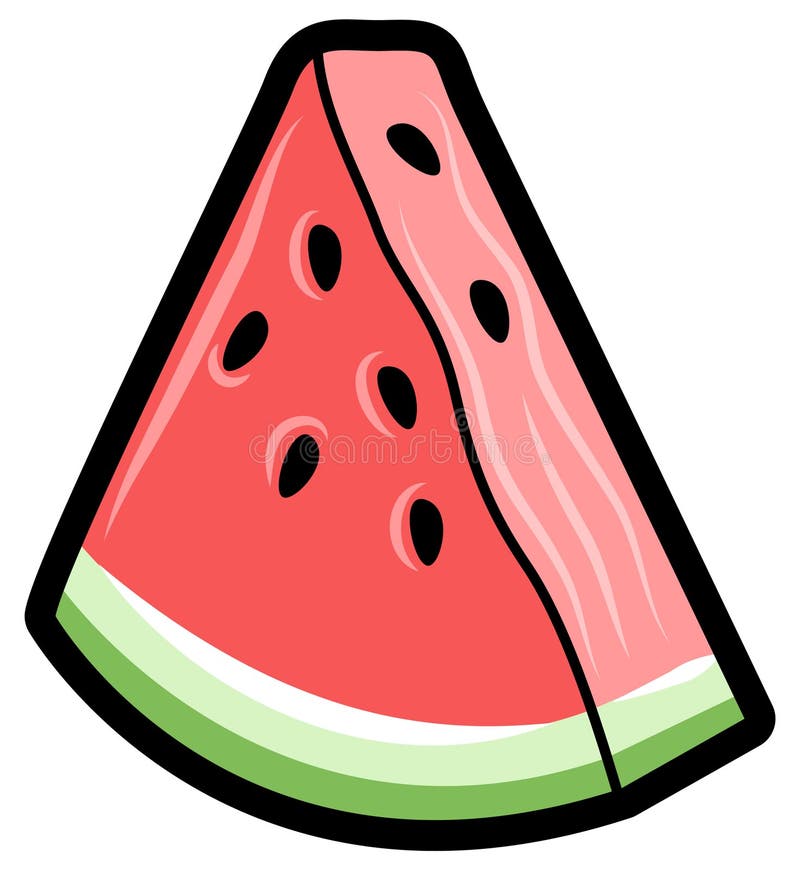 Einfaches Wassermelonendreieck, Vektorikone stock abbildung Einfaches Wassermelonendreieck, Vektorikone stock abbildung