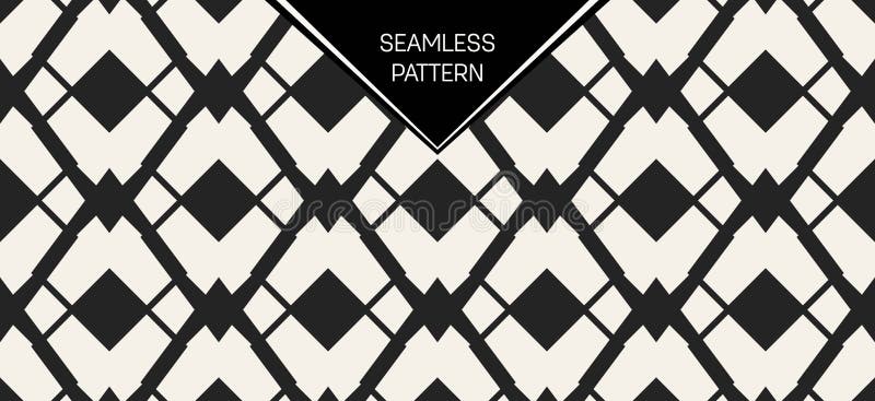Einfarbiges geometrisches Muster des abstrakten Begriffs Minimaler Schwarzweiss-Hintergrund Kreative Illustrationsschablone Nahtlose stilvolle Beschaffenheit Für Tapete Oberfläche, Webdesign, Gewebe, Dekor