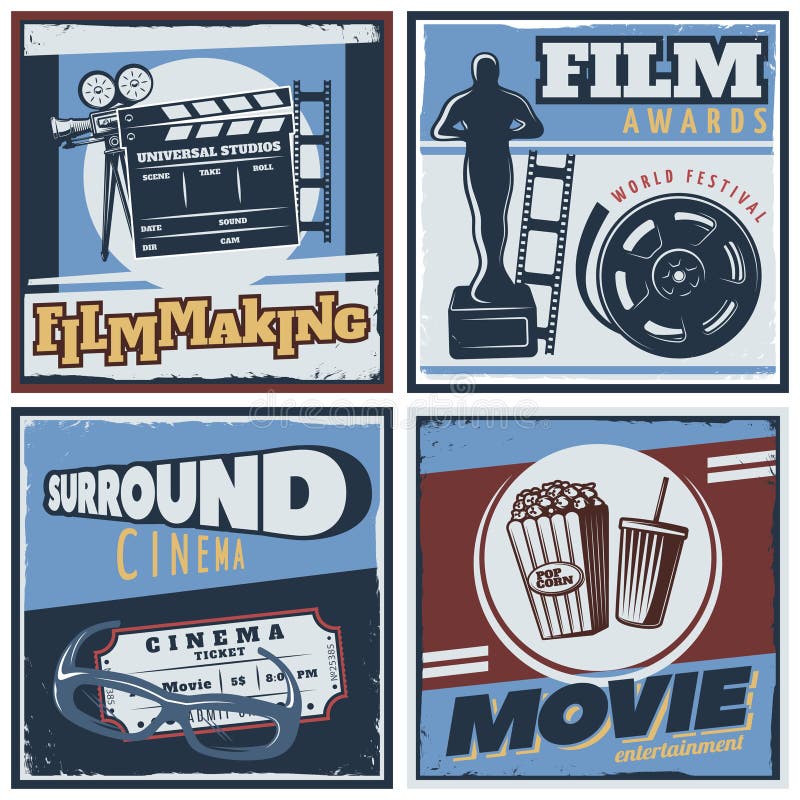 Einfassungs-Kino-Film-Zusammensetzung vektor abbildung Einfassungs-Kino-Film-Zusammensetzung vektor abbildung