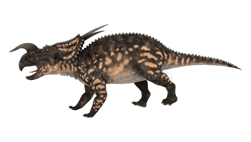 Einiosaurus do dinossauro da rendição 3D no branco ilustração do vetor Einiosaurus do dinossauro da rendição 3D no branco ilustração do vetor