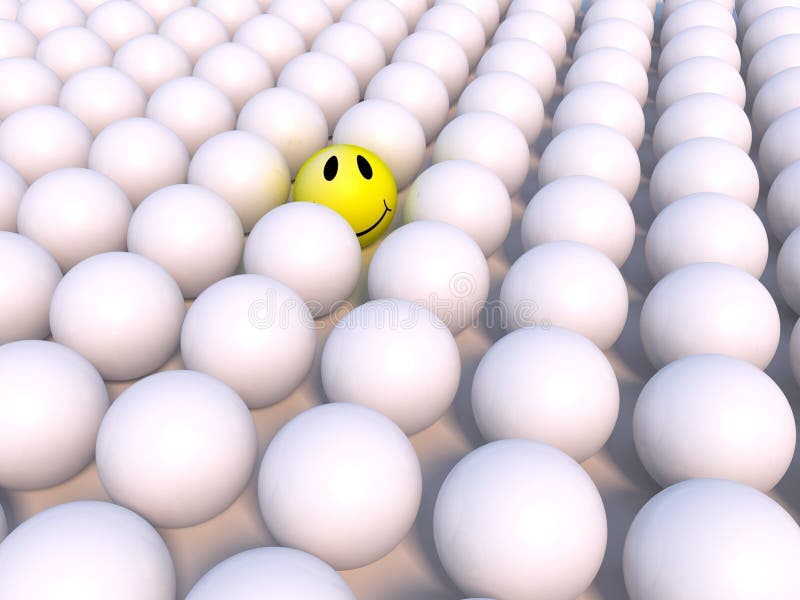 Einsamer smiley stock abbildung Einsamer smiley stock abbildung