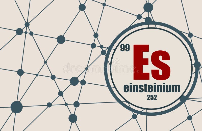 Einsteinium chemisch element vector illustratie Einsteinium chemisch element vector illustratie
