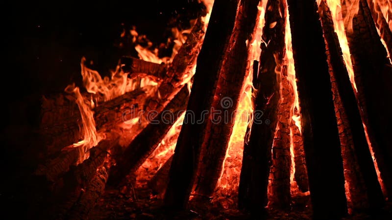 Einzelheiten eines Lagerfeuers