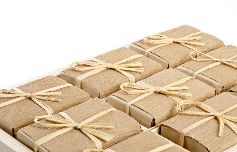 Einzeln eingewickelte Seifen #1 stockfoto Einzeln eingewickelte Seifen #1 stockfoto