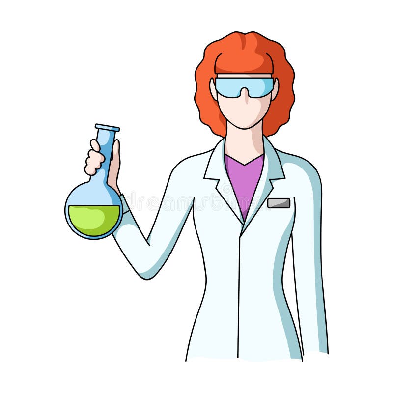 Einzelne Ikone ChemistProfessions im Karikaturartvektorsymbolvorrat-Illustrationsnetz