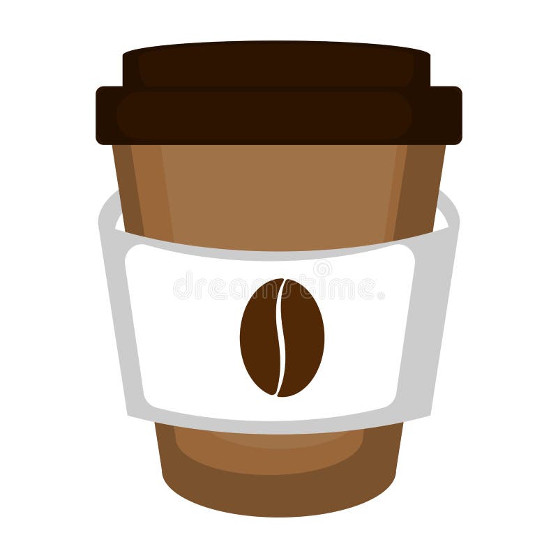 Einzelne Kaffeepapiertasse vektor abbildung