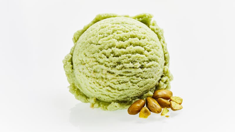 Einzelne Schaufel der grünen Pistazien-Eiscreme stockfotos Einzelne Schaufel der grünen Pistazien-Eiscreme stockfotos