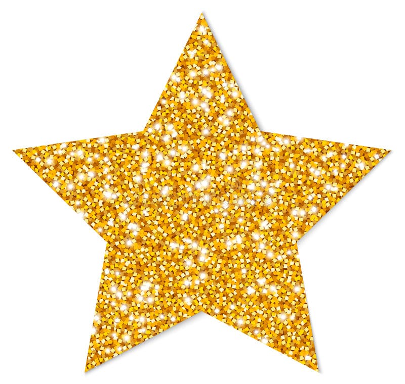Einzelner lokalisierter goldener Stern, der mit Schatten funkelt stock abbildung Einzelner lokalisierter goldener Stern, der mit Schatten funkelt stock abbildung