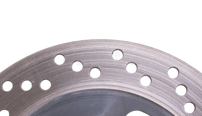 Einzelner Scheibenbremserotor eines Motorrades lizenzfreie stockfotografie Einzelner Scheibenbremserotor eines Motorrades lizenzfreie stockfotografie