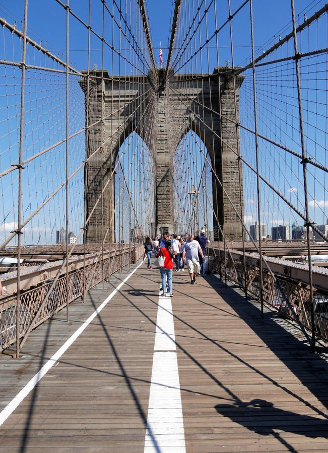 Einzigartiges Schattenbild der Brooklyn-Br?cke New York City stockfotos Einzigartiges Schattenbild der Brooklyn-Br?cke New York City stockfotos