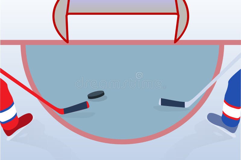 Eis-Hockey-Spieler mit Stock und Kobold Auch im corel abgehobenen Betrag vektor abbildung Eis-Hockey-Spieler mit Stock und Kobold Auch im corel abgehobenen Betrag vektor abbildung