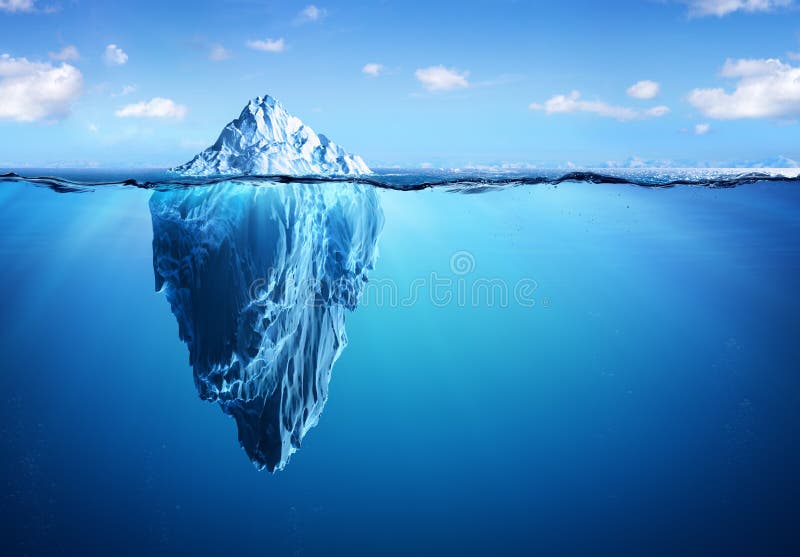 Eisberg - versteckte Gefahr und globale Erwärmung
