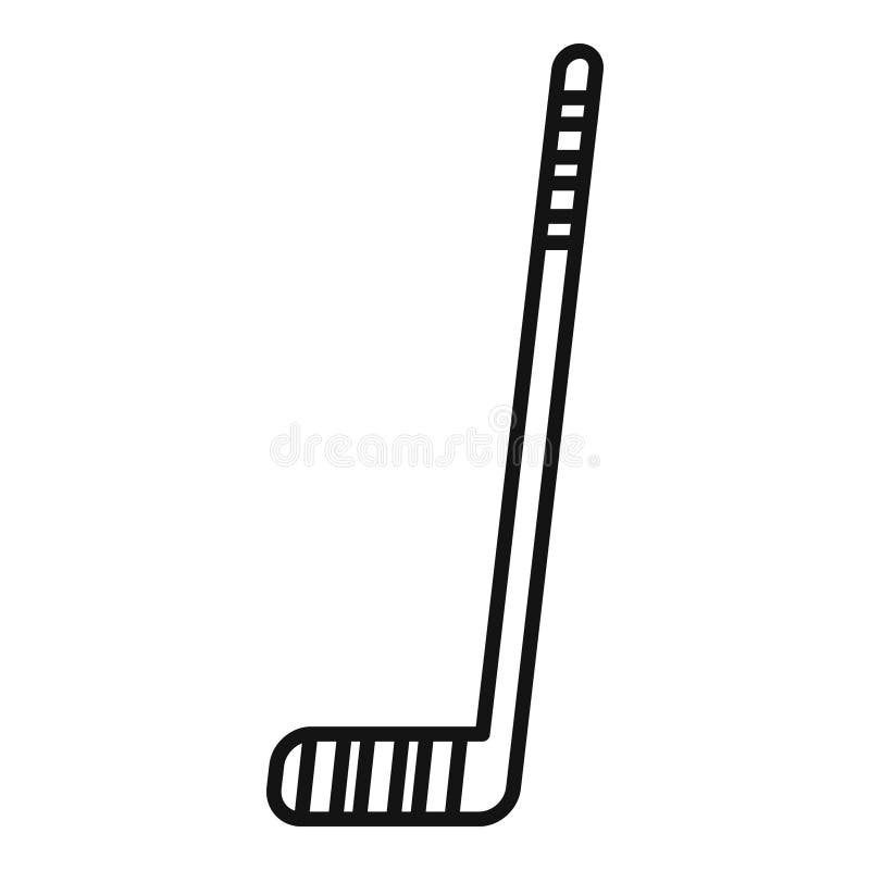 Eishockeystick mit schwarzer Umrandung stock abbildung