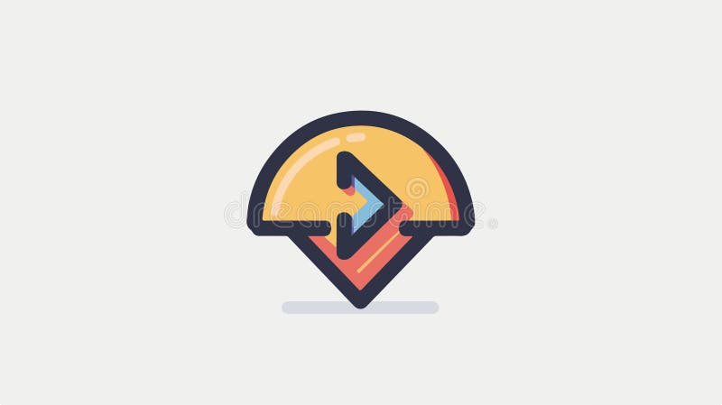 Eject Button Icon: Multimedia Access Symbol for Websites and Apps royalty free illustration