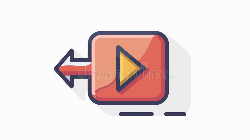 Eject Button Multimedia Icon for Digital Projects stock illustration