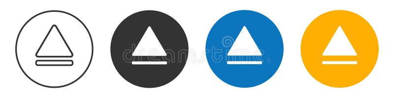 Eject icon. Open file symbol. Sign app button vector royalty free illustration