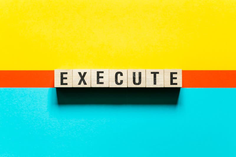 Ejecutar Concepto De Palabra En Cubos Foto de archivo Imagen de