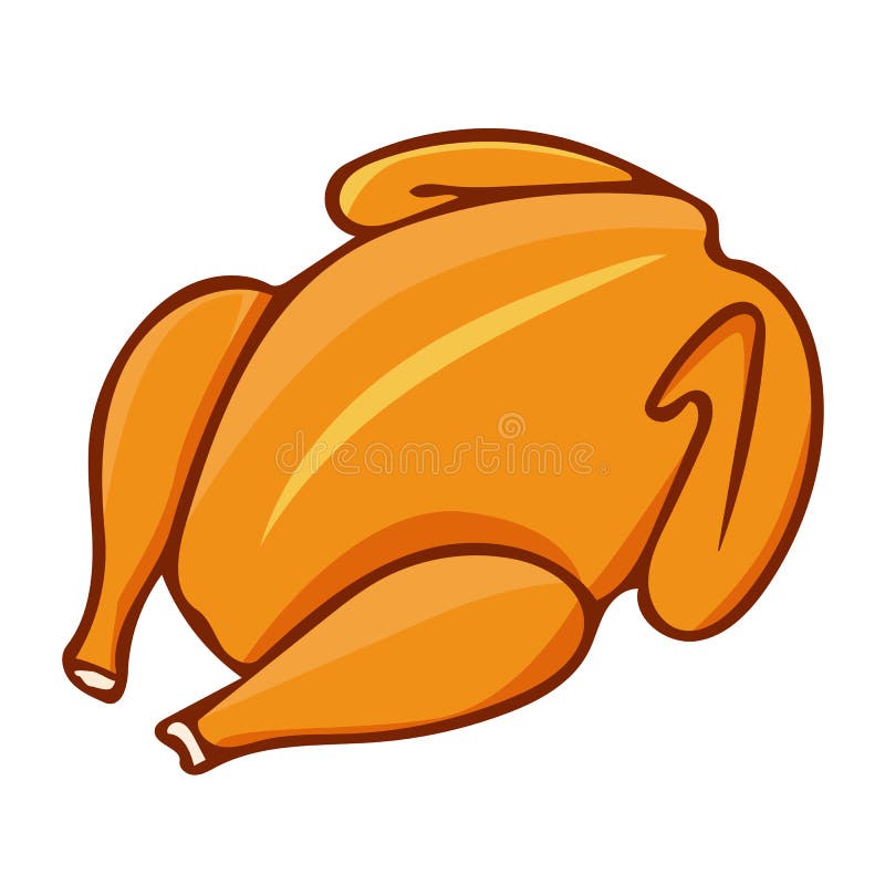 Ejemplo Aislado Pollo Asado Entero Ilustración del Vector - Ilustración de  alimento, pollo: 113219615