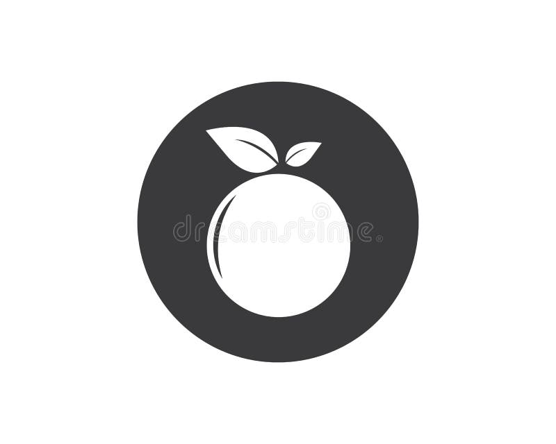 ejemplo anaranjado del logotipo del vector del icono de la fruta stock de ilustración ejemplo anaranjado del logotipo del vector del icono de la fruta stock de ilustración