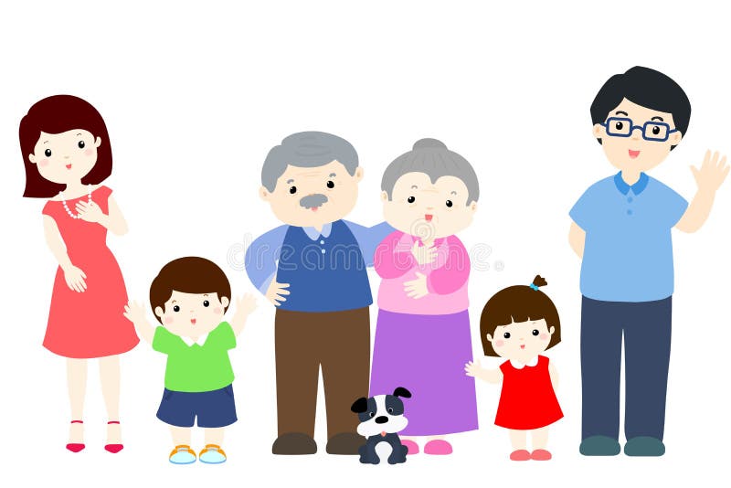 Ejemplo Animado Del Diseño De Carácter De La Familia Ilustración del Vector  - Ilustración de paternidad, hembra: 67302259