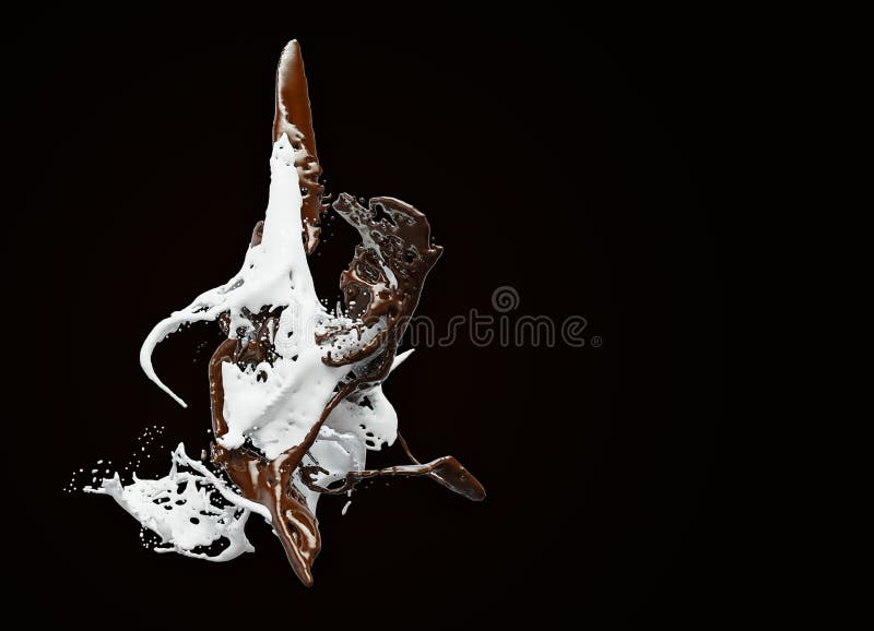 ejemplo caliente del chapoteo 3d del café y de la leche imagen de archivo libre de regalías ejemplo caliente del chapoteo 3d del café y de la leche imagen de archivo libre de regalías